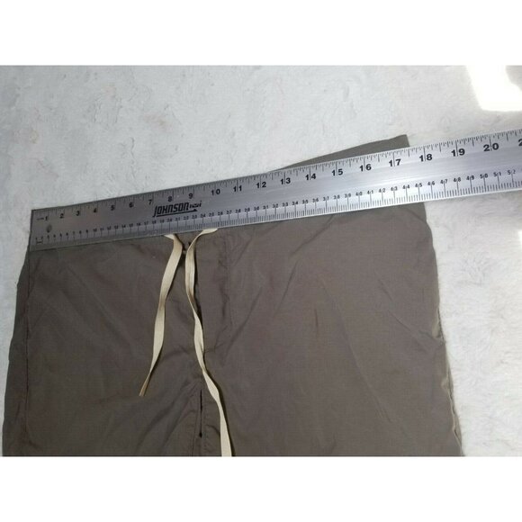 Athleta Womens Activewear Cropped Capri Pants Button Fly Drawstring Medium Brown - Picture 5 of 6